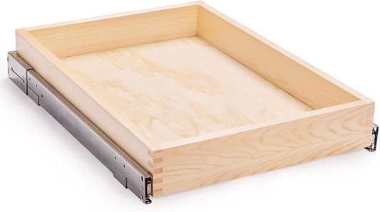 23?쓂 x 21?쒭 x 3?쒱 Soft Close Slide Out Wood Drawer Organizer for Kitchen, Bottom and Side Assembly (Cabinet Opening>23.5 inches for Bottom Assembly, Opening= 23 inches for Side Assembly)
