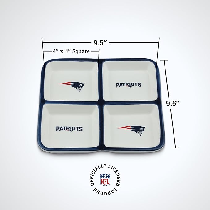 The Memory Company | Licensed NFL 4-Section Ceramic Plate