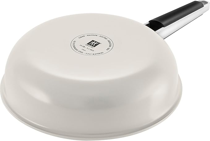 ZWILLING Pure 9.5-inch Stainless Steel Fry Pan, Ivory