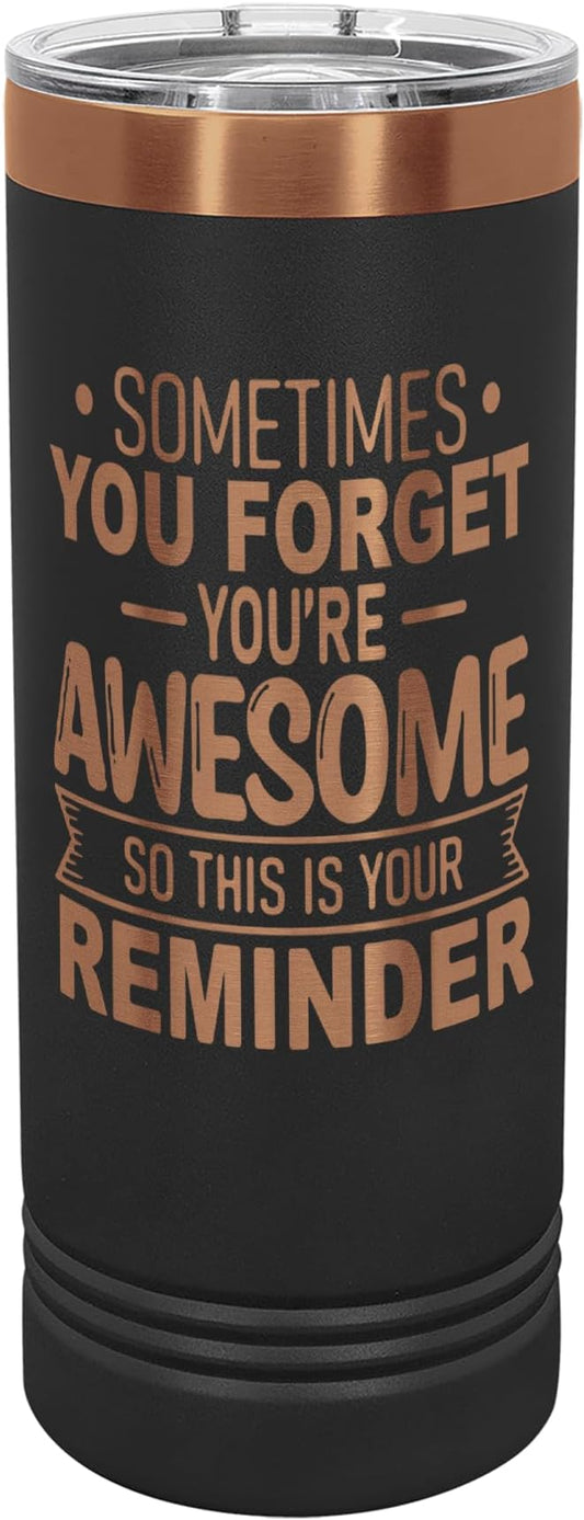 Spotted Dog Company Inspirational Tumbler, Inspirational Gifts for Men Dad Father Wife Sister Women, Birthday For Him Her, You?셱e Awesome Tumbler, Teacher Coworker Gifts 22oz Black Copper