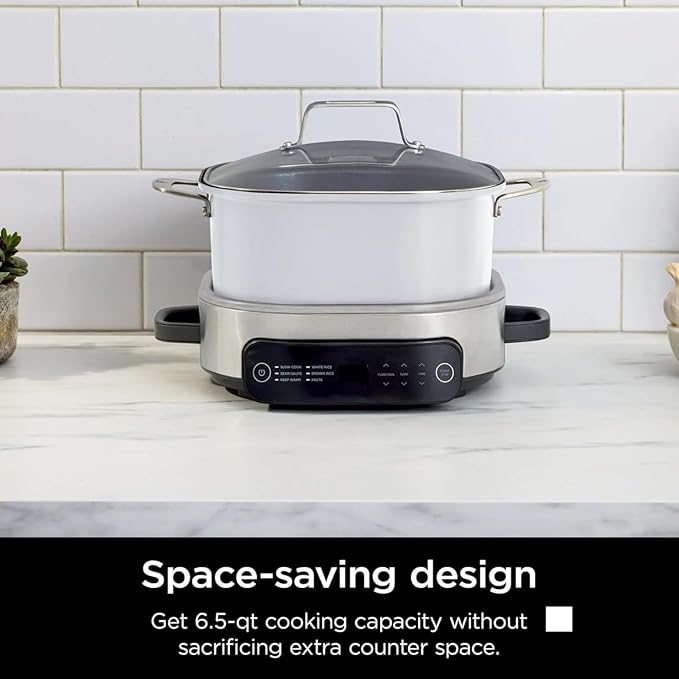 Ninja Foodi 10?멼n?? 6.5?멡t Pro Pressure Cooker & Air Fryer with TenderCrisp Technology, Precise Heating & Family?멣ized Capacity O300 (White 6.5 Qt)