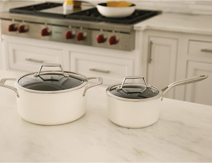 TeChef ValenCera Collection | Ceramic Nonstick Cookware Set, Free of PFAS, PTFE, PFOA, Made in Korea (6-Piece Set)
