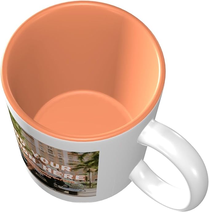 Custom Color Mugs with Partial or Full-Size Printing Customizable Photos and Text Coffee Mugs Creative Multicolor Designs Image (Partial, Orange)
