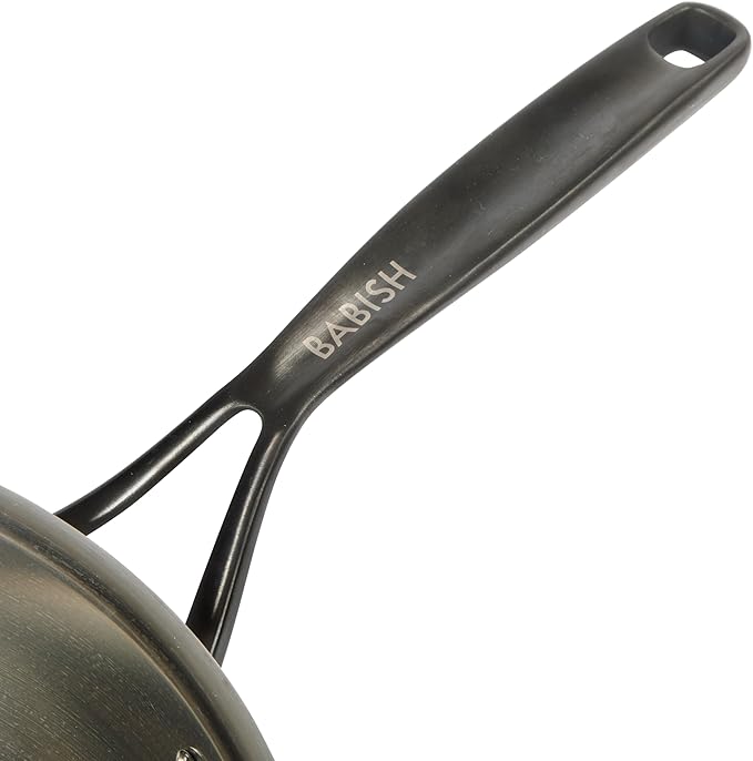 Babish 5-Qt Stainless Steel Saut챕 Pan with Lid ??Heavy Duty Nonstick-Ready, Oven & Induction Safe, Everyday Kitchen Cookware