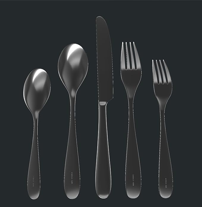 Silverware Set for 6 ??18/10 Stainless Steel Flatware, Mirror Finish, Dishwasher Safe, Durable and Balanced Utensils, Modern Tableware (30-Piece Set, Fidenza)