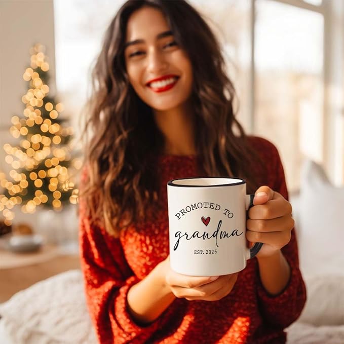 Est 2026 Promoted to Grandparents Mug Set - Gifts for Grandma Grandpa - New Grandparents Gifts First Time 2026 - Baby Announcement Gift - New 1st Grandma Grandpa Gift