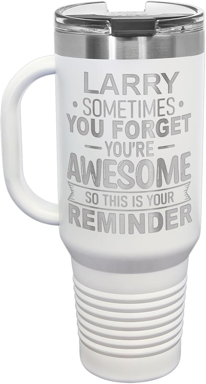 Personalized Inspirational Tumbler, Inspirational Gifts for Men Dad Father Wife Sister Women, Custom Birthday For Him Her, Customized You?셱e Awesome Tumbler, Teacher Coworker Gifts 40oz White