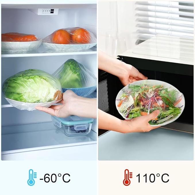 600 Bowl Covers Bread Proofing Large Plastic Wrap for Food Shower Caps for Sourdough Bread Baking Rising Elastic Reusable Banneton covers Outdoor Fresh Keeping Bags BPA Free Food Grade