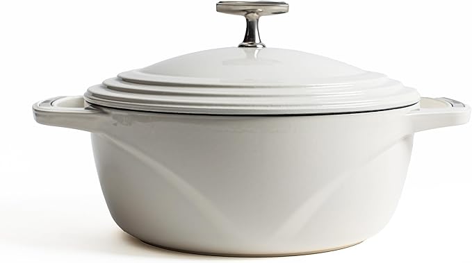 Lodge USA Enamel Dutch Oven 4.5 qt., White