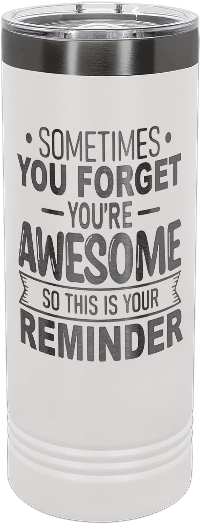 Spotted Dog Company Inspirational Tumbler, Inspirational Gifts for Men Dad Father Wife Sister Women, Birthday For Him Her, You?셱e Awesome Tumbler, Teacher Coworker Gifts 22oz White Black