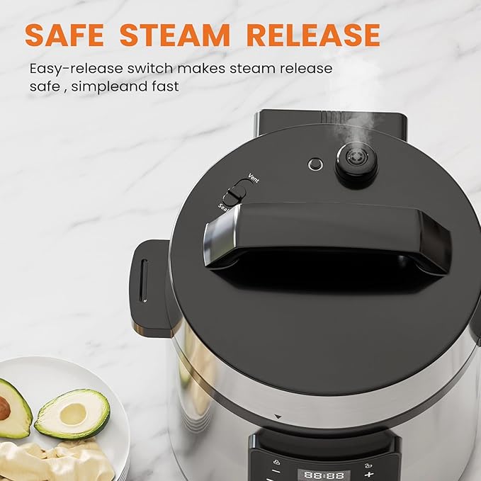 9-in-1 Electric Pressure Cooker ??Multi-Functional Cooker with Slow Cook, Rice Cook, Sauté, Warmer & Sterilizer Functions (Big)