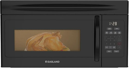 GASLAND 30 Inch Over the Range Microwave Oven, 1.7 Cu.ft Over Stove Microwave, 1000W with 10 Power Levels, Sensor Cooking, One Touch Cooking, 300 CFM, LED Lights, Black Microwave for Kitchen
