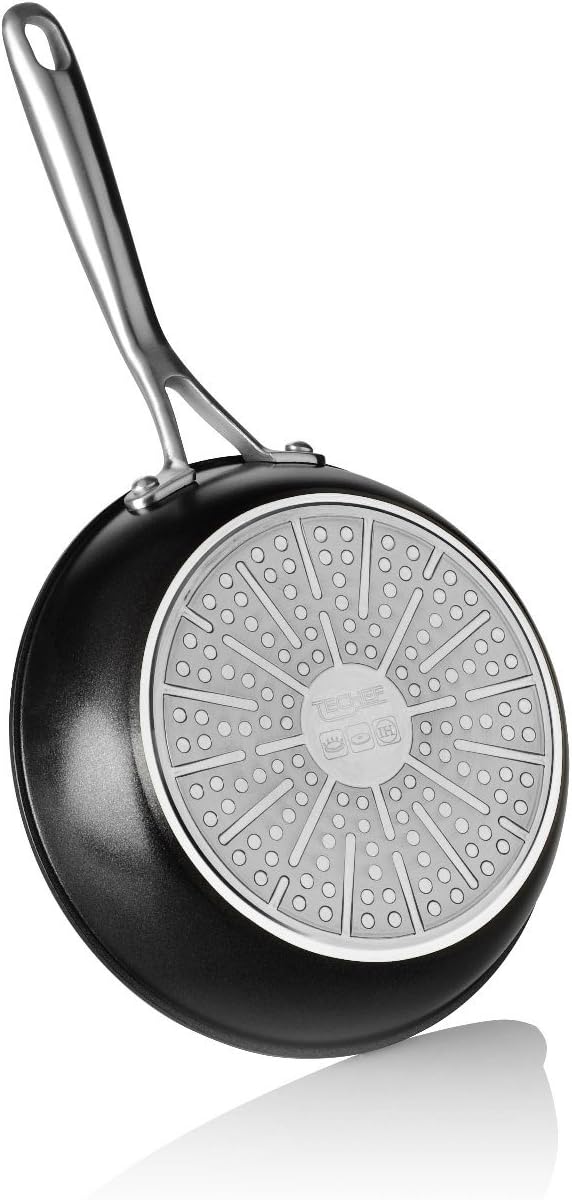 TECHEF - Onyx Collection 8-Inch Nonstick Frying Pan Skillet, PFOA-Free, Dishwasher Oven Safe, Stainless Steel Handle, Induction-Ready, Made in Korea (8-inch)