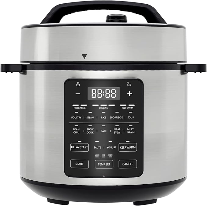 9-in-1 Electric Pressure Cooker ??Multi-Functional Cooker with Slow Cook, Rice Cook, Sauté, Warmer & Sterilizer Functions (Small)