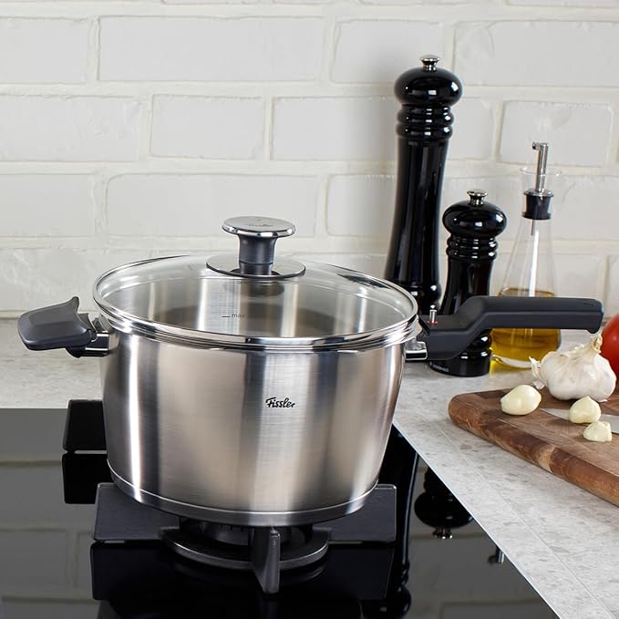 Fissler Vitaquick Premium Pressure Cooker Set, 4.8 Quart and Glass Lid