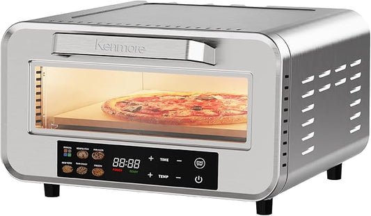 Kenmore indoor pizza oven - personal countertop electric ovens for home kitchen & restaurant, cook solo large 12??nonstick Pizzas horno de