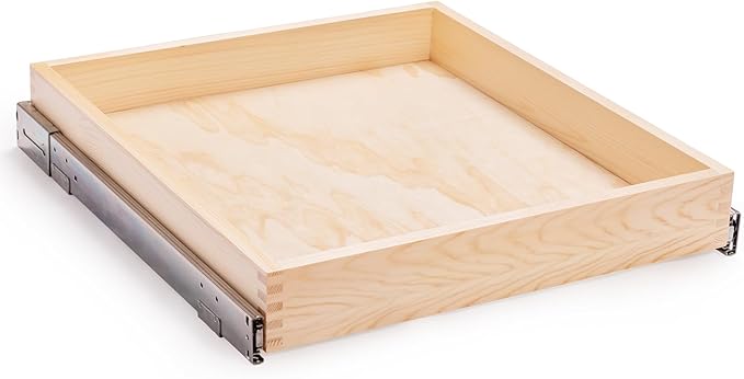 28?쓂 x 21?쒭 x 3?쒱 Soft Close Slide Out Wood Drawer Organizer for Kitchen, (Cabinet Opening>29.5 inches for Bottom Assembly, Width= 29 inches for Side Assembly)