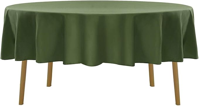 Cupuamon 70 inch Round Tablecloth Washable Polyester Table Cloth Decorative Table Cover for Wedding Party Dining Banquet（70 inch,Willow）