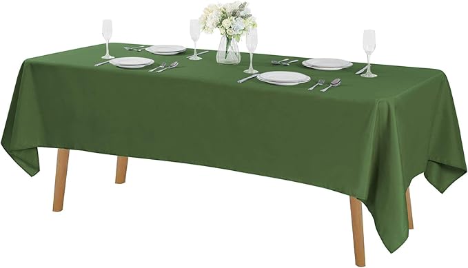 Cupuamon Rectangle Tablecloth 60x102 inch Washable Polyester Fabric Table Cloth for Wedding Party Dining Banquet Decoration（60x102, Willow）