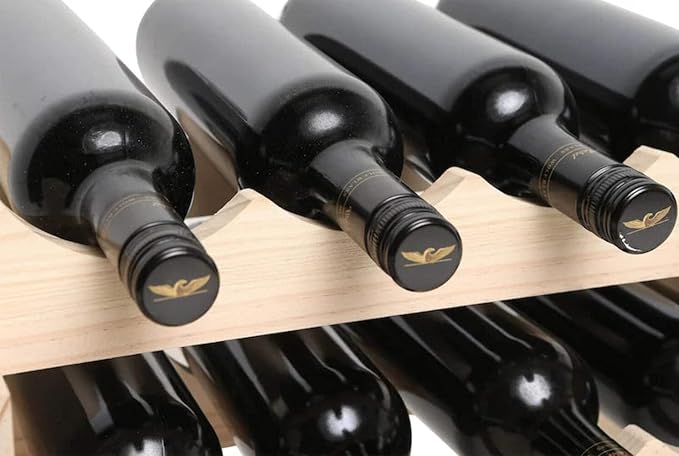 36 Bottle Wine Rack Natural Pine