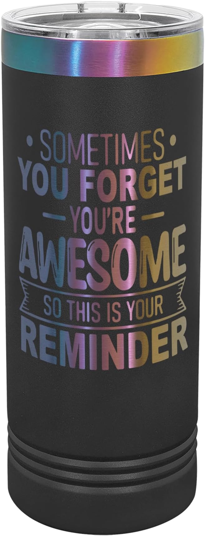 Spotted Dog Company Inspirational Tumbler, Inspirational Gifts for Men Dad Father Wife Sister Women, Birthday For Him Her, You?셱e Awesome Tumbler, Teacher Coworker Gifts 22oz Black Prism