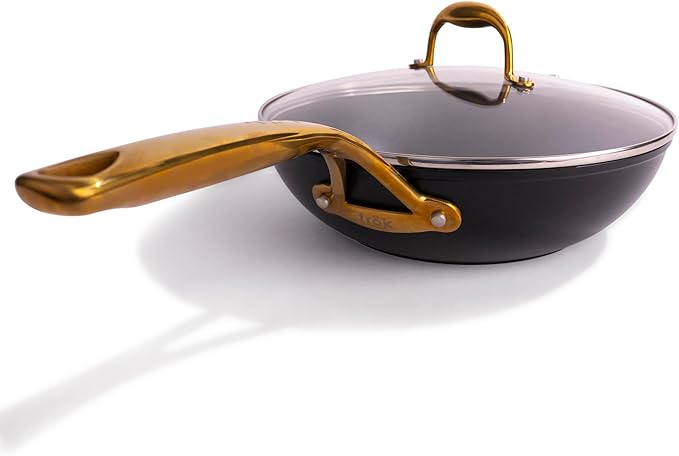 fr철k All-In-One Non-Stick Fry Pan Meets Wok with Lid, 11-Inch, Black & Gold