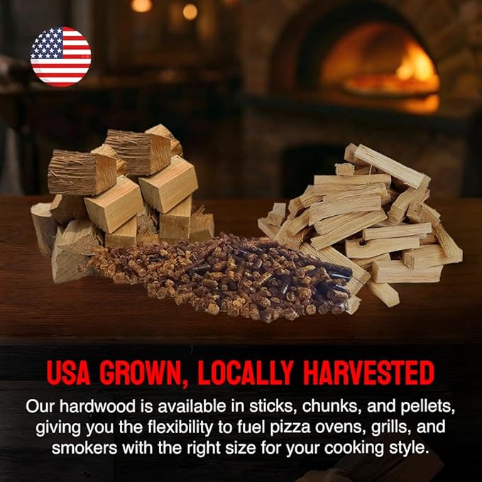 Mini Pizza Oven Wood, 6?멗nch Firewood Logs, Cherry Hardwood Splits for Portable Wood-Fired Pizza Ovens, USA Made, Sustainably Milled, Approximately 12-14 lbs