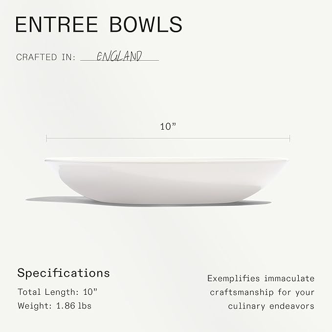 Made In Cookware - Set of 4 - Entr챕e Bowls - White - Porcelain England