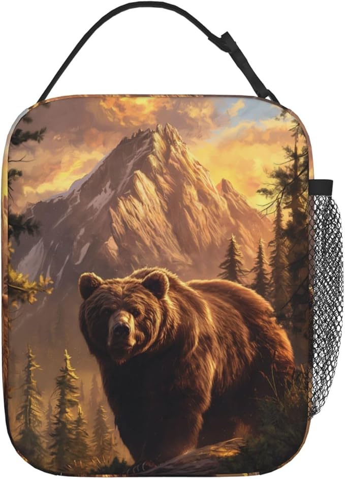 VANZEV Bear Lunch Box for Adults Women Girls Boys Kids Animal Lunch Box Insulated Cooler Reusable Lunch Bag Container Gifts for Work Office Picnic Travel School