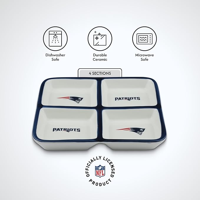 The Memory Company | Licensed NFL 4-Section Ceramic Plate