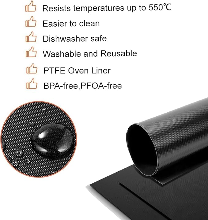 Air Fryer Liners Compatible with Cuisinart Air Fryer Cuisinart Convection Toaster Oven, 100 PCS Unbleached Baking Parchment Paper and 4 PCS Non-stick Mat
