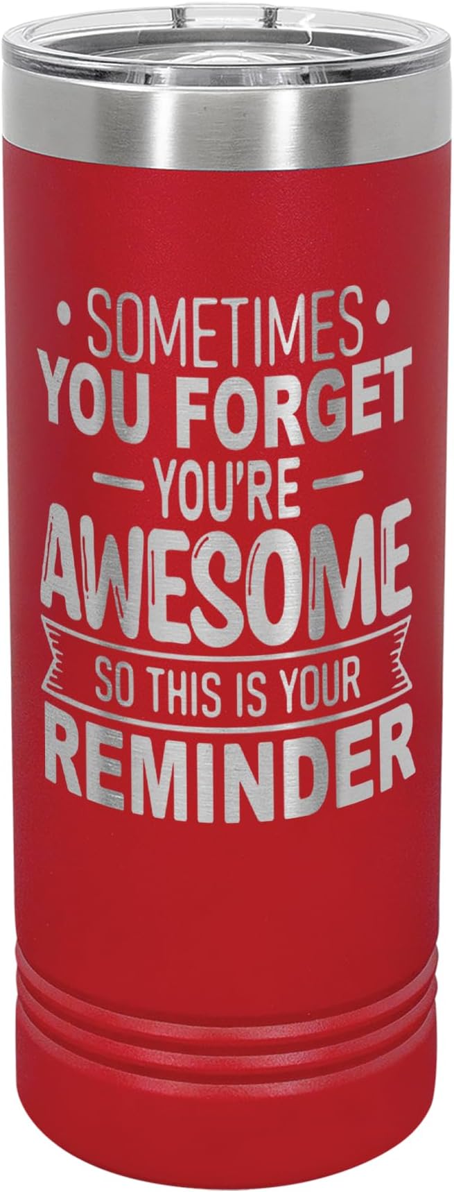 Spotted Dog Company Inspirational Tumbler, Inspirational Gifts for Men Dad Father Wife Sister Women, Birthday For Him Her, You?셱e Awesome Tumbler, Teacher Coworker Gifts 22oz Red