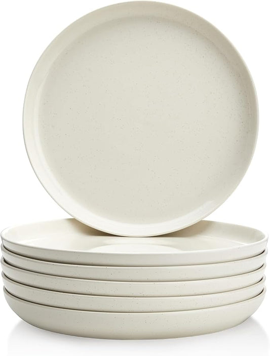 Sweese Porcelain Dessert Plates 7.4 Inch Set of 6 - Dove Gray Salad Plates, Dishwasher Microwave Safe, Smooth Glaze