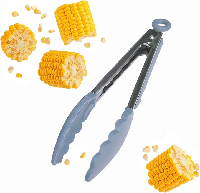 Starpack 'Get a Grip' Silicone Kitchen Tongs for Cooking 9 Inch - BBQ Silicone Tongs for Grill Heat Resistant to 600째F - Stainless Steel Utensils with Non Stick Rubber Tips for Serving Food