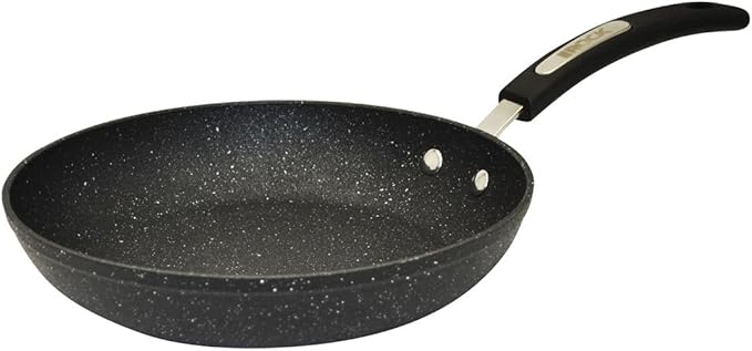 Starfrit The Rock Terra 30cm (12'') Ceramic Non-Stick Fry Pan - Thick Aluminum Base - PFAS Free - Easy to Clean - Black Marble