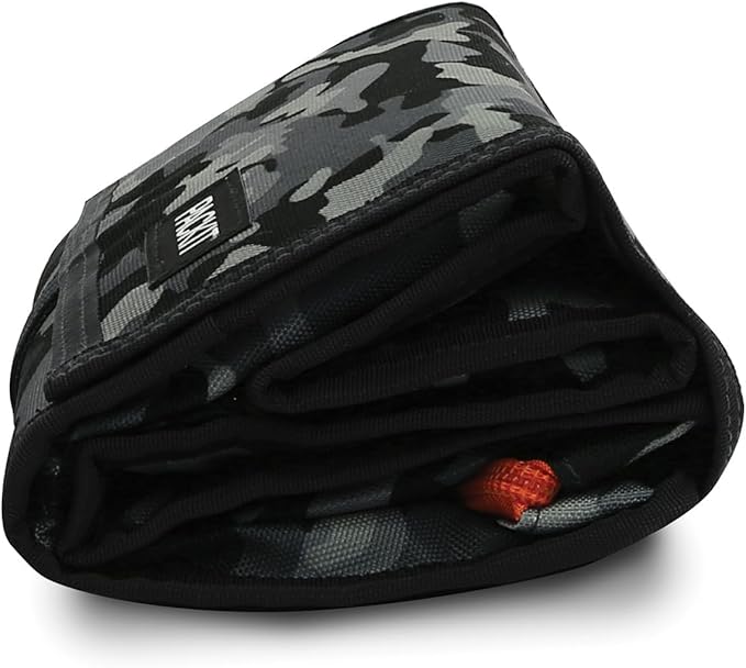 PackIt짰 Freezable Lunch Bag, Charcoal Camo, Built with EcoFreeze짰 Technology, Foldable, Reusable, Zip and Velcro Closure with Buckle Handle, Designed for Work Lunch and Fresh Lunch On the Go
