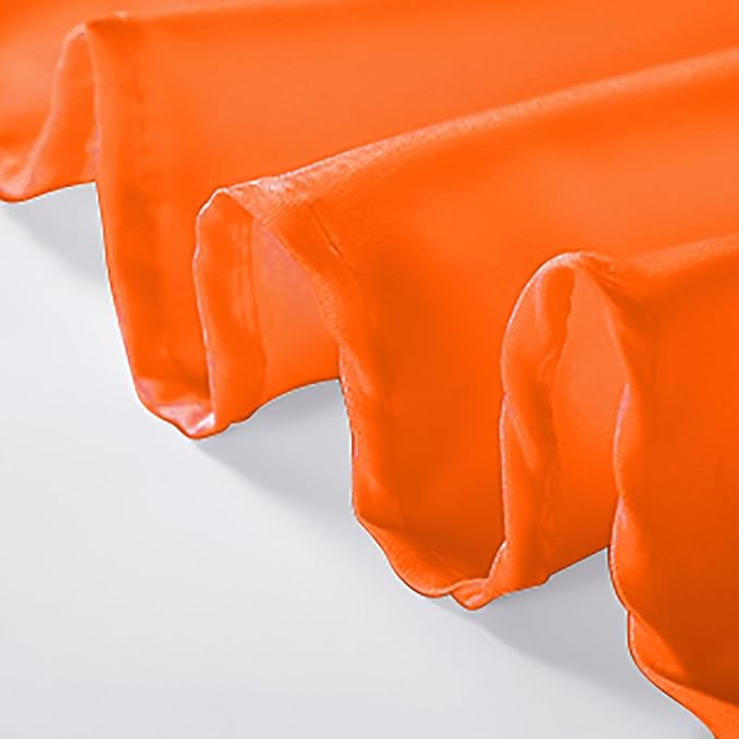 Cupuamon Rectangle Tablecloth 60x120 inch Washable Polyester Fabric Table Cloth for Wedding Party Dining Banquet Decoration（60x120, Orange）