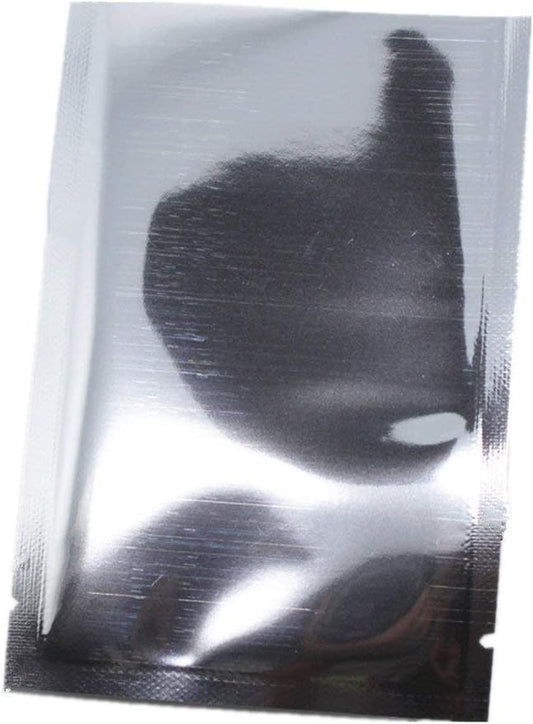 PABCK 500 Pack 3.1x4.7 inch (Inside Size 2.8x4.3 inch) Silver Foil Pouch Heat Seal Bulk Food Storage Bags Vacuum Sealer Wrapping