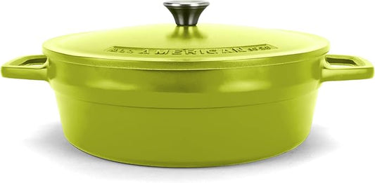 All American 1930 - Dutch Oven - The Saucier Set, Kelp Green - 5.5qt Capacity - Perfect for Sauces, Soups & Simmering - Non Stick & PFAS Free - Made in the USA