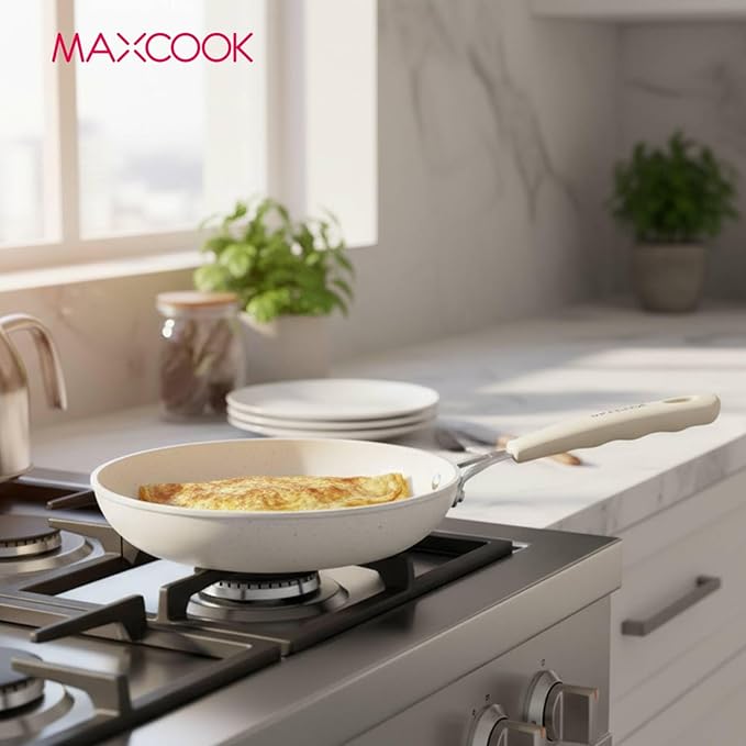 Non Stick Frying Pan, 8 Inch Omelette Pan Nonstick Skillet,Small Egg Pan,Medical Stone Coating Cookware, Induction Skillet for Eggs, PFOA Free Cookware (20 cm)