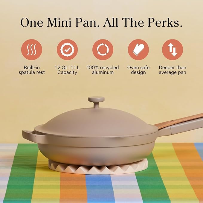Our Place Mini Cookware Duo | 6-Piece Ceramic Cookware Set with Mini Always Pan & Mini Perfect Pot | Induction & Oven Safe up to 450째F | Nonstick, PFAS-Free Non-Toxic Cookware | Steam