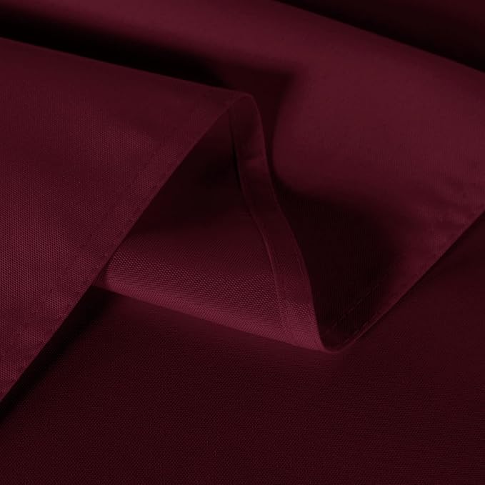 sancua 2 Pack Burgundy Tablecloth 54 x 78 Inch, Rectangle 4 Feet Table Cloth - Stain and Wrinkle Resistant Washable Polyester Table Cover for Dining Tables, Buffet Parties and Camping