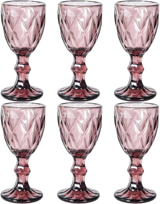 6-Piece Stemmed Cordial Glasses Set, Dishwasher Safe, Perfect for Tequila, Brandy Tasting, Weddings, and Bars (Style3,6pcs)