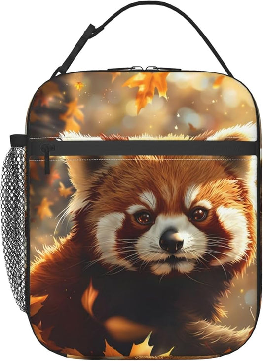 VANZEV Insulated Lunch Box for Women Men, Cute Red Panda Lunch Box Reusable Portable Lunch Bag Cooler Tote Waterproof Lunch Container for Office Picnic Work Travel Hiking