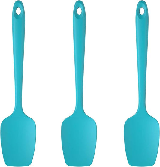 U-Taste Silicone Spoon Spatula Set, 600쨘F High Heat Resistant Food Grade Flexible Rubber Scraper, Cooking Mixing Baking Kitchen Utensils Set of 3 (Marrs Green)
