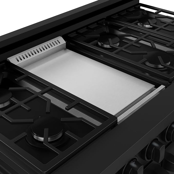 Gordon Ramsay by THOR Kitchen 48 Inch Professional Gas Range with Double Oven in Black