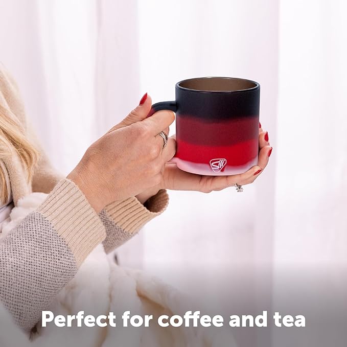 Silipint 16oz Silicone Coffee Mug ??Unbreakable Dishwasher Safe Microwave Oven & Freezer Compatible Travel Mug ??Non-Toxic Reusable Cup for Hot Coffee Tea or Cold Drinks, Volcano - Pack of 2