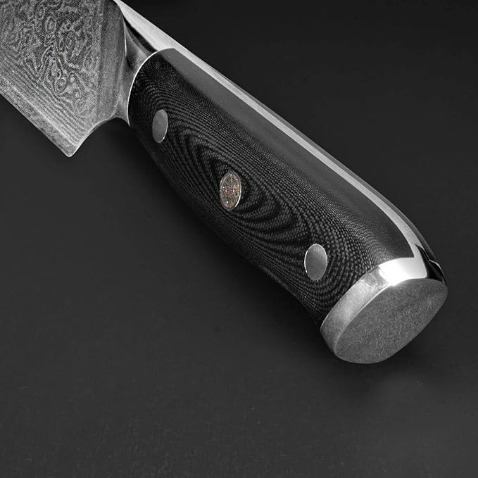 SENKEN 12" Damascus Steel Brisket Knife - Shogun Collection - 67-Layer Japanese VG10 Steel w/Full-Body G10 Military Grade Handle - Ultra Sharp Carving Knife for Brisket, Meat, Roasts, and Large Fruit