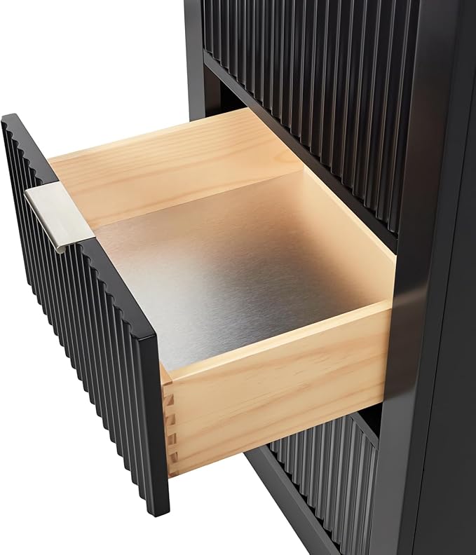ARIEL Milan Bathroom Storage Cabinet 65?쒱 x 20?쓂 x 16?쒭 Black