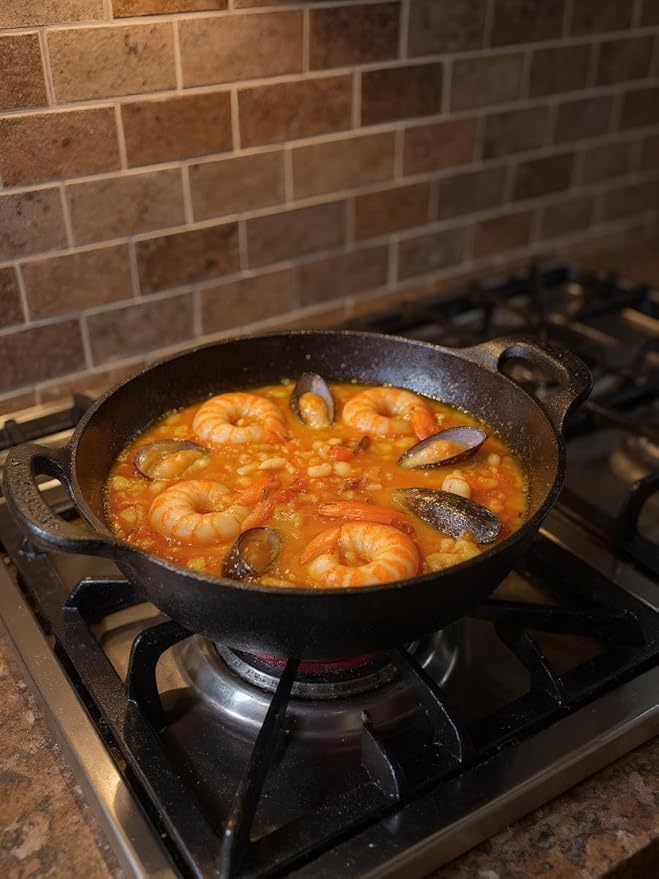 cast iron Dutch oven large-capacity pot with lid is used for baking bread and stewing meat-heavy-duty casting cooker iron pot is used for stewing, baking and bread baking.(Wooden lid, 9.84in*3.4in)